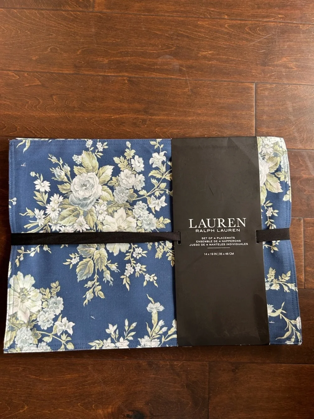 Lauren Ralph Lauren New Set Of 4 Placenats Blue Floral